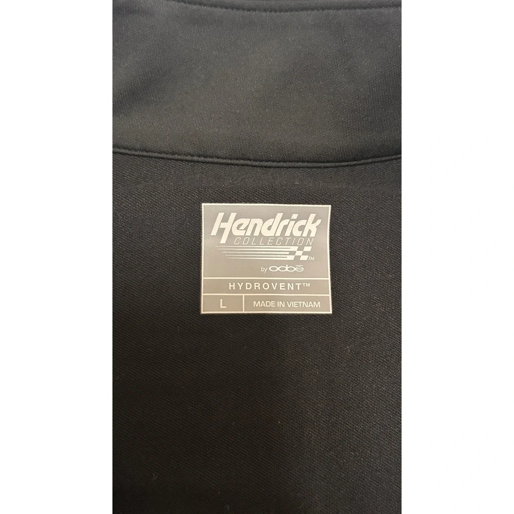 Oobe Hendrick Automotive Group Mens Black Hydrovent Quarter Zip Pullover Large